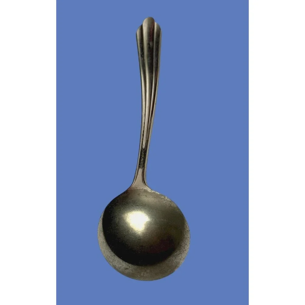 National Silver Co Caroline Cream Ladle Vintage Art Deco Silverplate 20s 30s USA